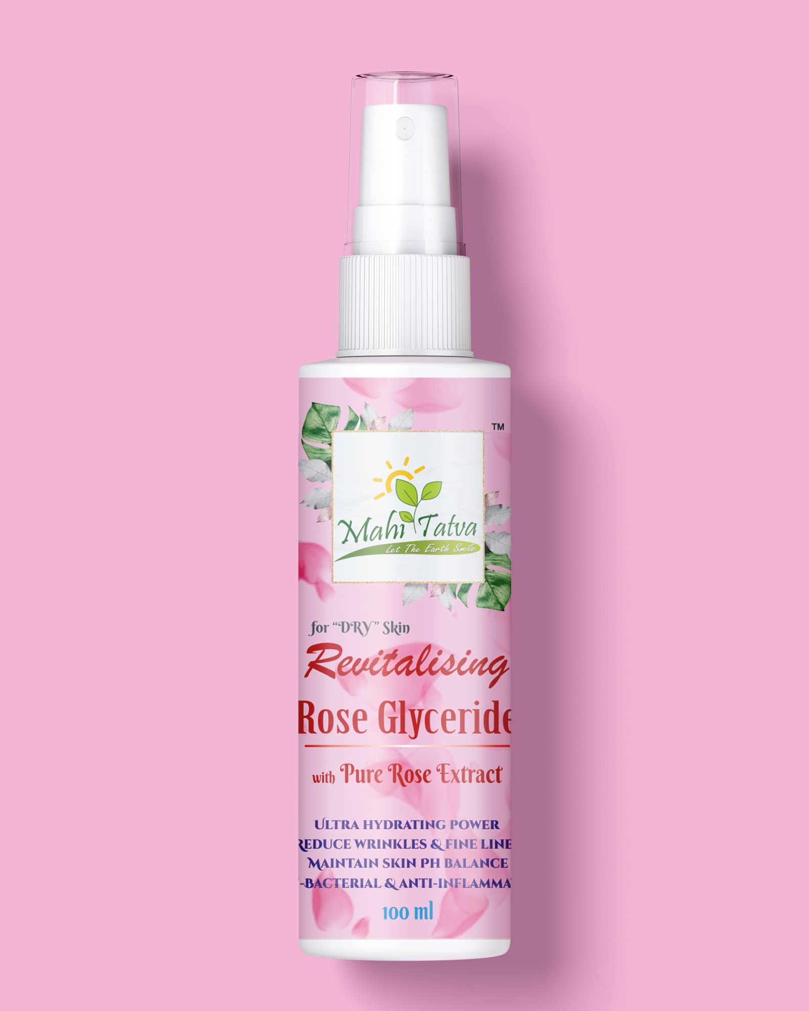 Mahi Tatva Revitalizing Rose Glyceride with Pure Rose Extract - Hydrating Face Serum for Dry Skin | Daily Moisturizer for Glowing Complexion | Perfect for Night Routine & Winter Skincare