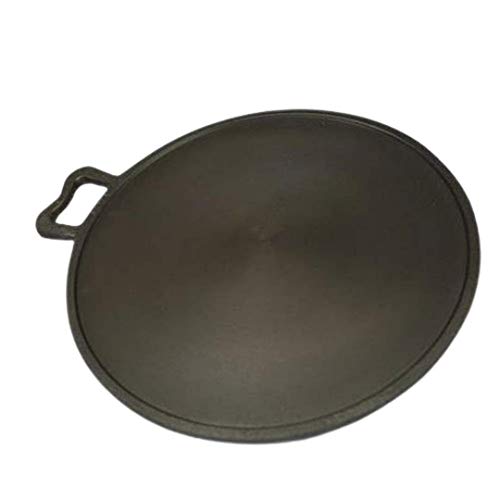 Premium Black Cast Iron Dosa Pan - Roti Tawa, Budare, Pizza & Crepe Pan - Heavy Duty Seasoned Iron Skillet for Indian Cooking - Perfect for Dosa, Uttapam, Roti & Flatbreads at Home