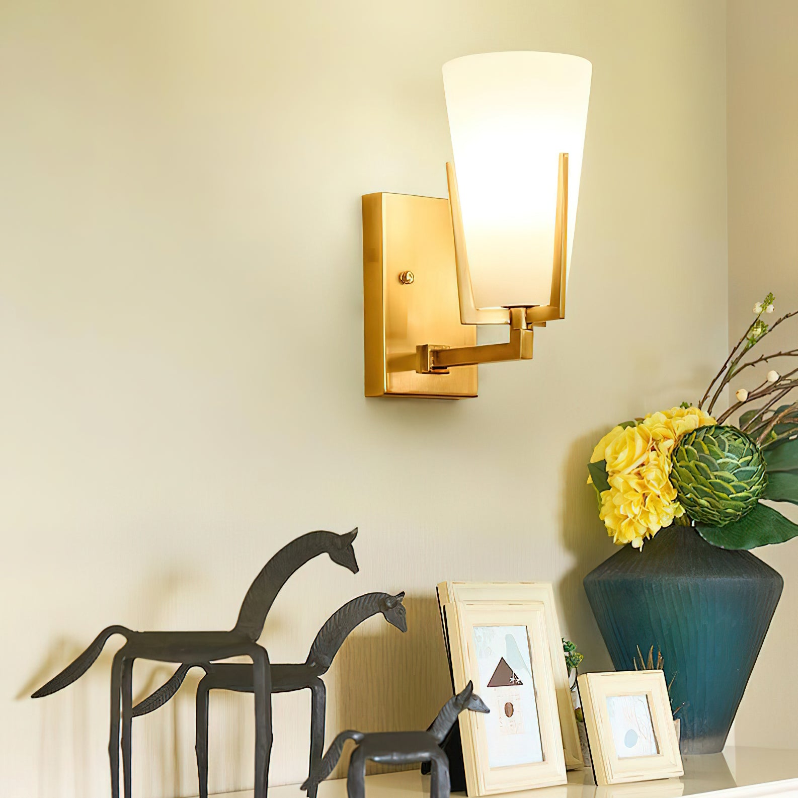Modern Cone Wall Light Fixture - Sleek Indoor/Outdoor Sconce for Living Room, Bedroom, Patio & Garden - Energy Efficient LED Wall Lamp for Home Decor