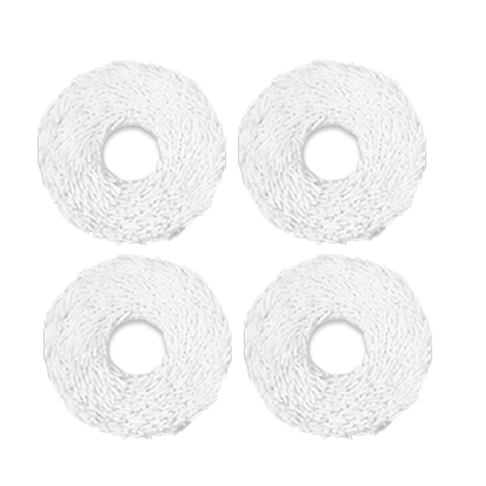 ECOVACS Deebot N9+ Robot Vacuum Cleaner Accessories Kit - Main Roller Brush, Mop Cloth, Side Brushes, HEPA Filter - Compatible Replacement Parts for Floor Cleaning & Mopping (4-Pack Mop Pads) - Perfect for Hardwood, Tile & Carpet Floors