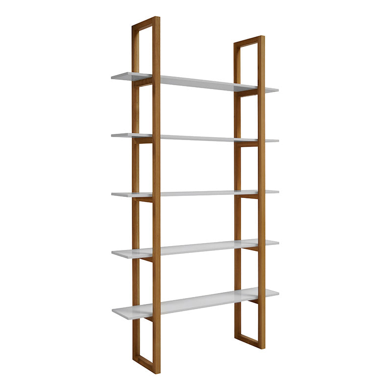 MAREN 110 cm Natural & White Display Unit - Perfect for Retail Stores, Boutiques, and Home Decor Showcases