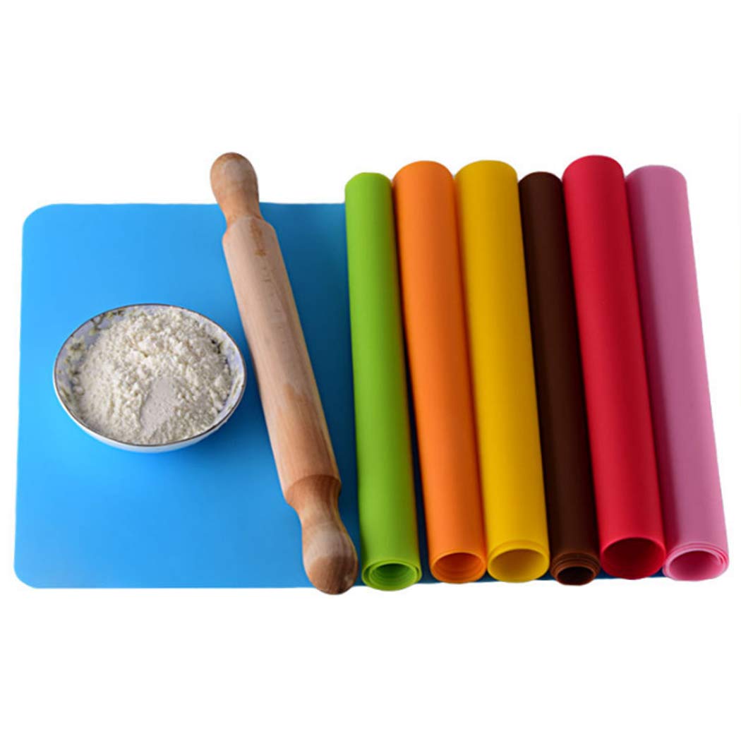 7PCS Non-Slip Silicone Baking Mats Set - Heat Resistant Insulation Table Mat, Kneading Dough Mat, Rolling Pastry Mat, Oven Mat & Soft Cutting Board for Baking, Cooking & Kitchen Counter Protection (Multicolor) - Perfect for Home Bakers, Pastry Chefs & DIY Cooking Enthusiasts