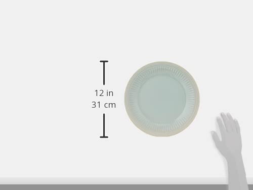 Lenox 870009 French Perle Groove 12-Piece Dinnerware Set - Blue Porcelain Plates & Bowls for Elegant Dining & Entertaining