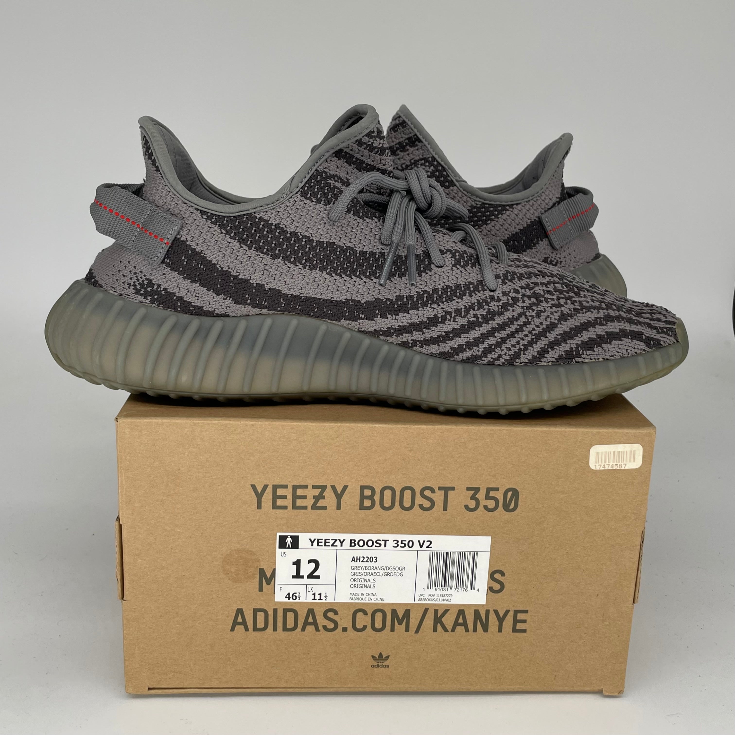 Adidas Yeezy Boost 350 V2 Beluga 2.0 Men's Running Shoes - Size 12 (AH2203) | Comfortable Sneakers for Casual Wear, Gym & Street Style