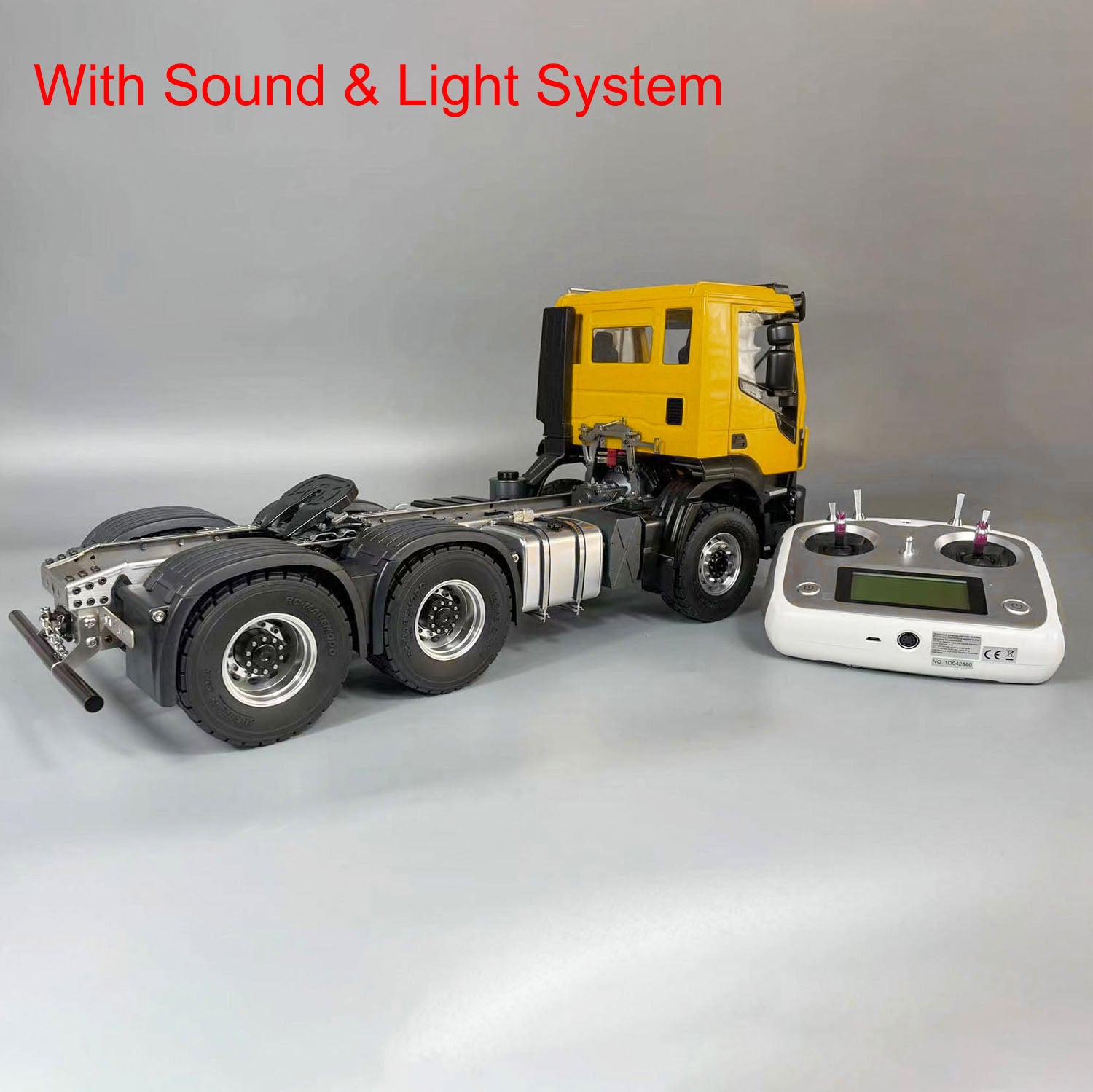 1/14 Scale Metal 6x4 RC Tractor Truck - Remote Control Car with Differential Lock, Light & Sound System - Ready-to-Run Assembled & Painted Model - Perfect for Off-Road Play, Collecting, and RC Hobby Enthusiasts