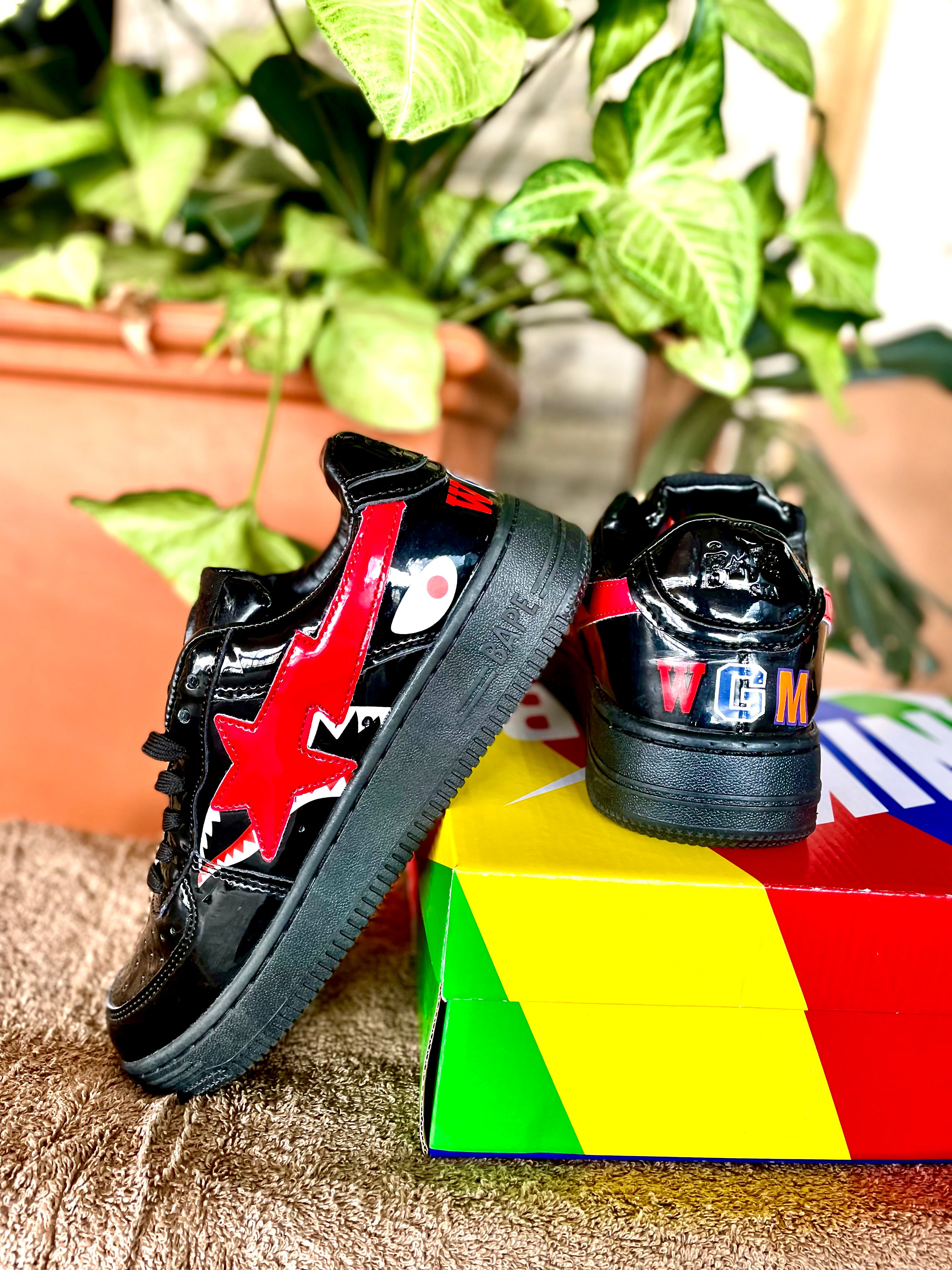 Bape Star Sneakers Marvel Black - Stylish Men's & Women's Casual Shoes for Streetwear, Hip Hop Fashion & Everyday Wear