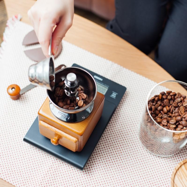 HARIO MMR-2 Manual Coffee Grinder - Compact Hand Crank Mill for Espresso, French Press & Pour Over - Portable Brown Coffee Bean Grinder for Home, Office & Travel