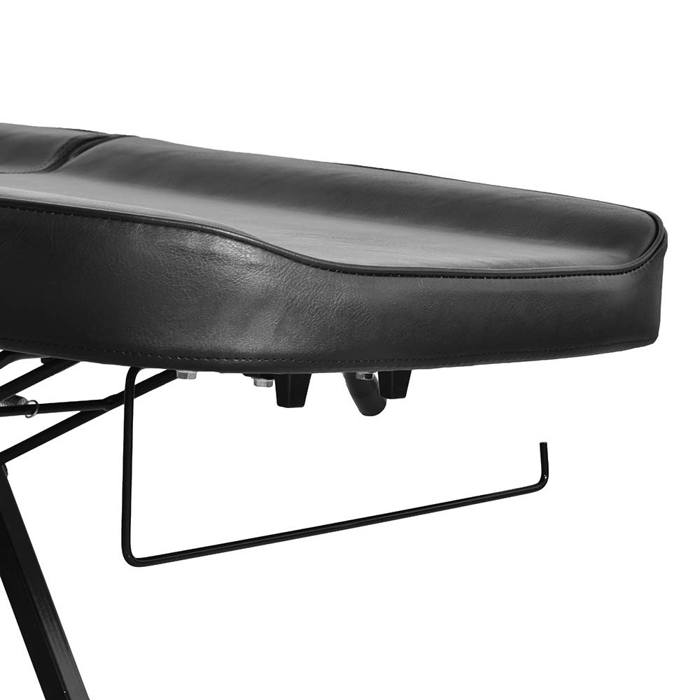 Professional 3-Section Folding Massage Table - Adjustable Tattoo Bed & Facial Chair for Estheticians - 73 Inch Portable Spa Table (Black) - Perfect for Massage Therapy, Tattoo Parlors & Beauty Salons