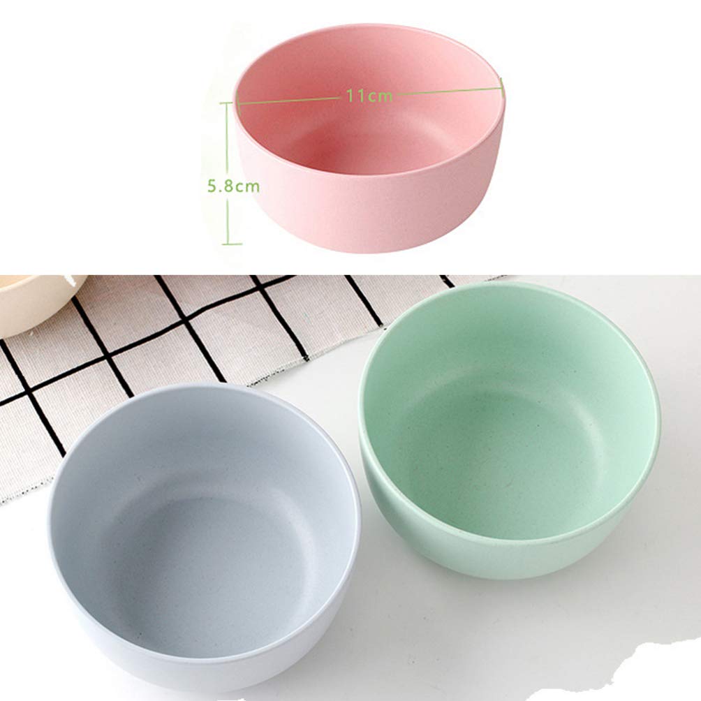 DOITOOL 4-Piece Bamboo Soup Bowls Set - Lightweight, Eco-Friendly Fiber Rice Bowls for Asian Cuisine, Salads, and Home Dining
