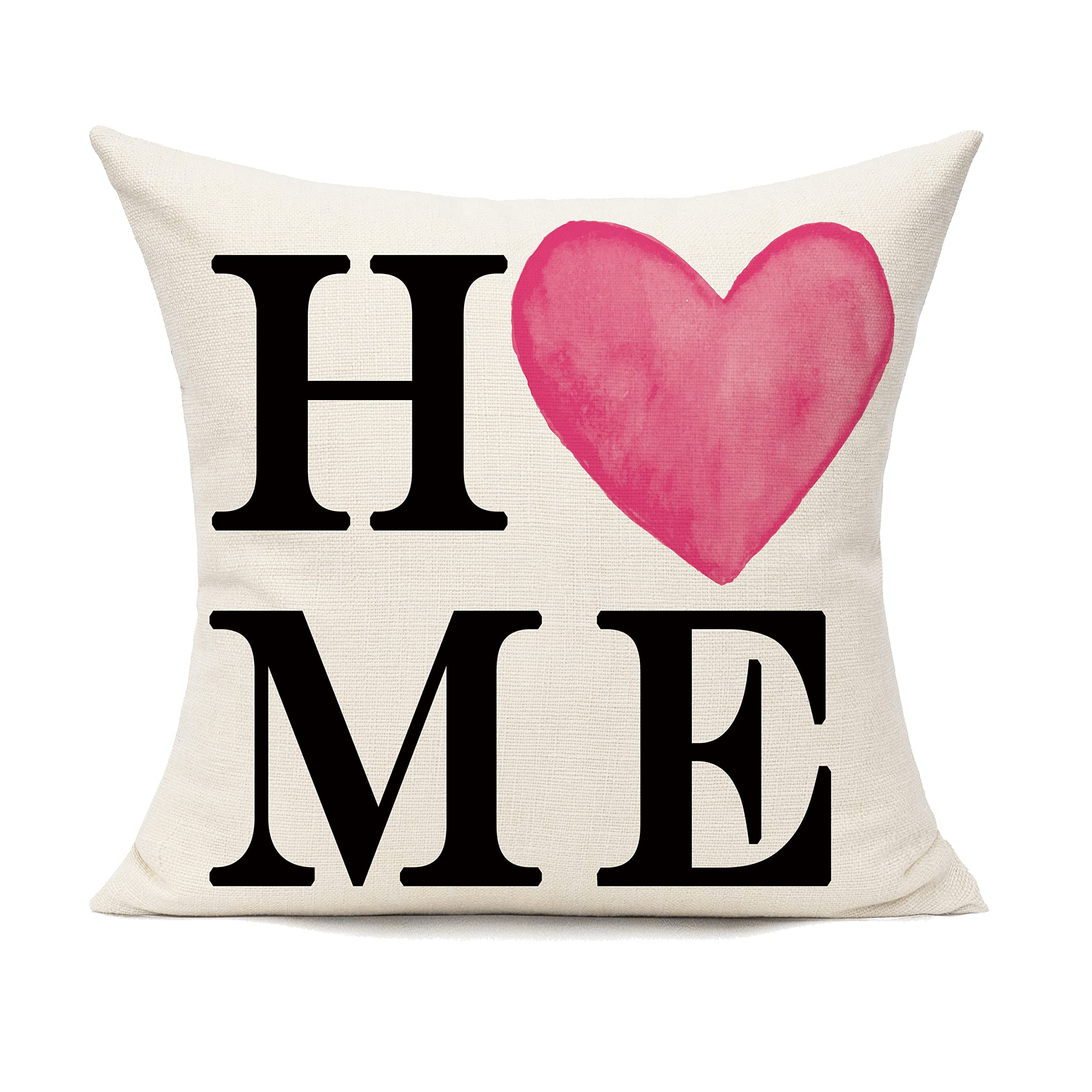 VAKADO 20x20 Inch Set of 4 Valentine's Day Pillow Covers - Flamingo & Buffalo Plaid Love Heart Truck Design - Decorative Throw Pillow Cases for Couch, Sofa, Bedroom, Patio - Perfect for Valentine's Decor & Romantic Home Accents