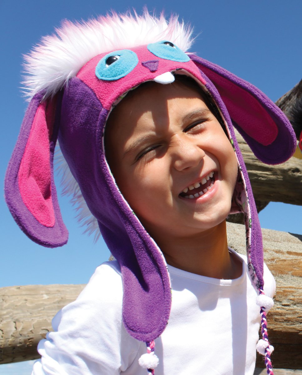 Bianca Bunny Fleece Monster Hat - Cute Animal Ears Winter Beanie for Women & Kids - Perfect for Halloween, Cosplay, and Cold Weather Outfits