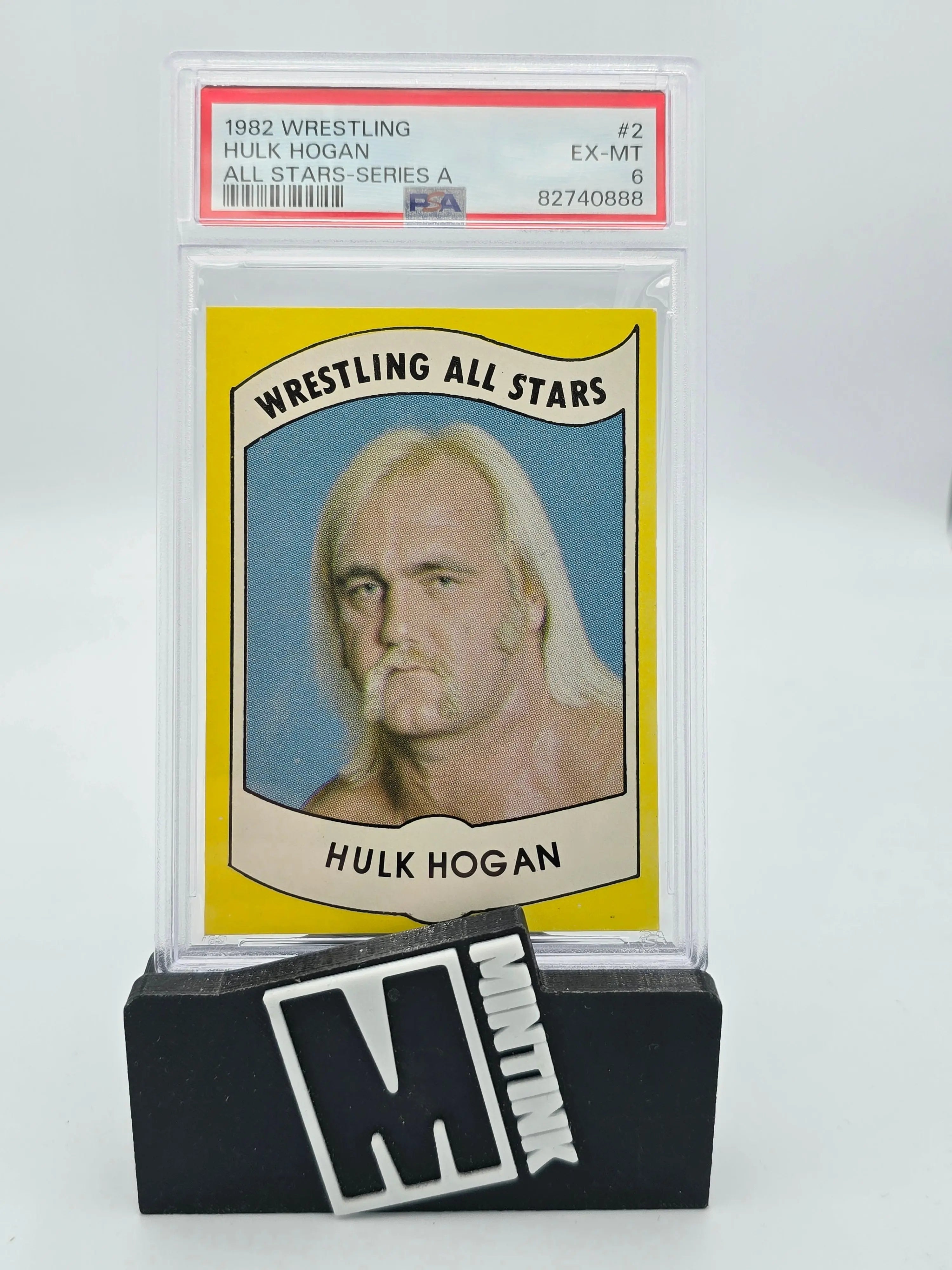 1982 Hulk Hogan All Stars Series A PSA 6 #2 Wrestling Trading Card - Perfect for Collectors & Sports Memorabilia Fans, Great for Display or Investment