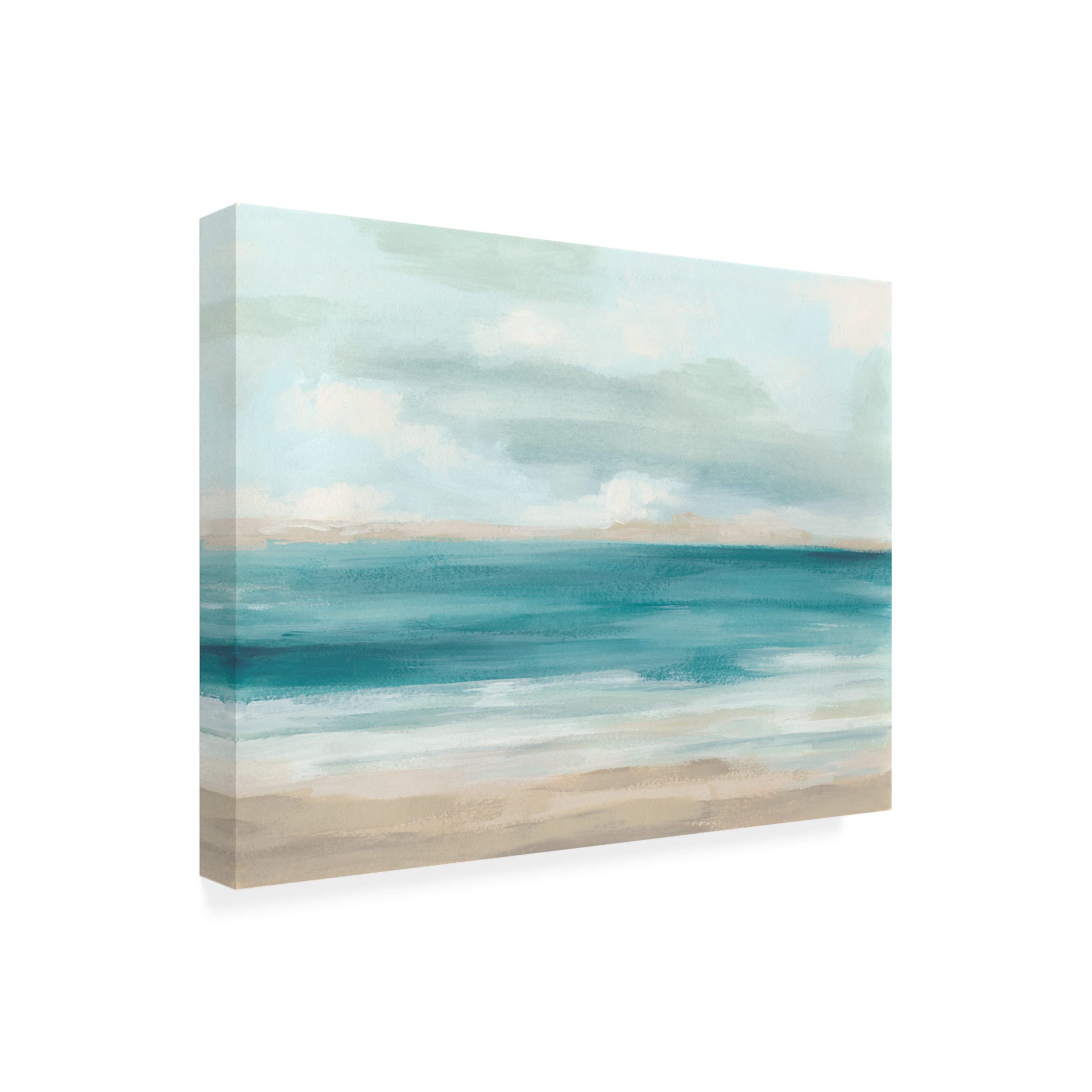 Trademark Fine Art 'Sand and Sky I' Canvas Wall Art by June Erica Vess - Modern Beach Landscape Painting for Living Room, Bedroom & Office Decor
