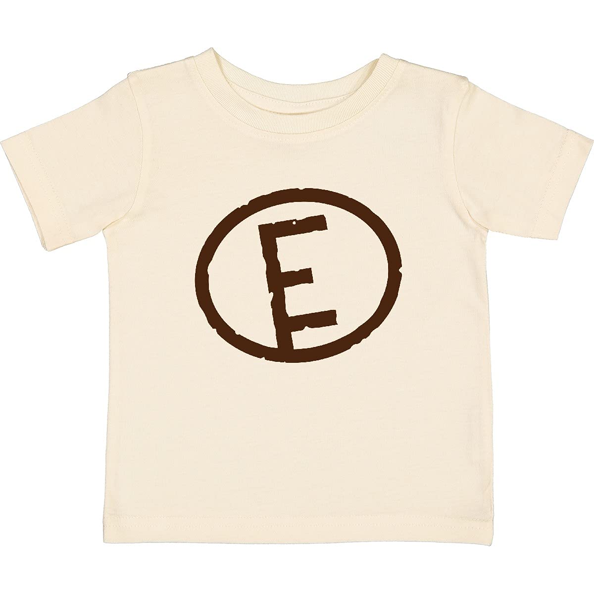 Inktastic Custom Monogram Letter E Baby T-Shirt - Personalized Cotton Tee for Infants & Toddlers - Perfect for Family Photos, Birthday Gifts & Everyday Wear
