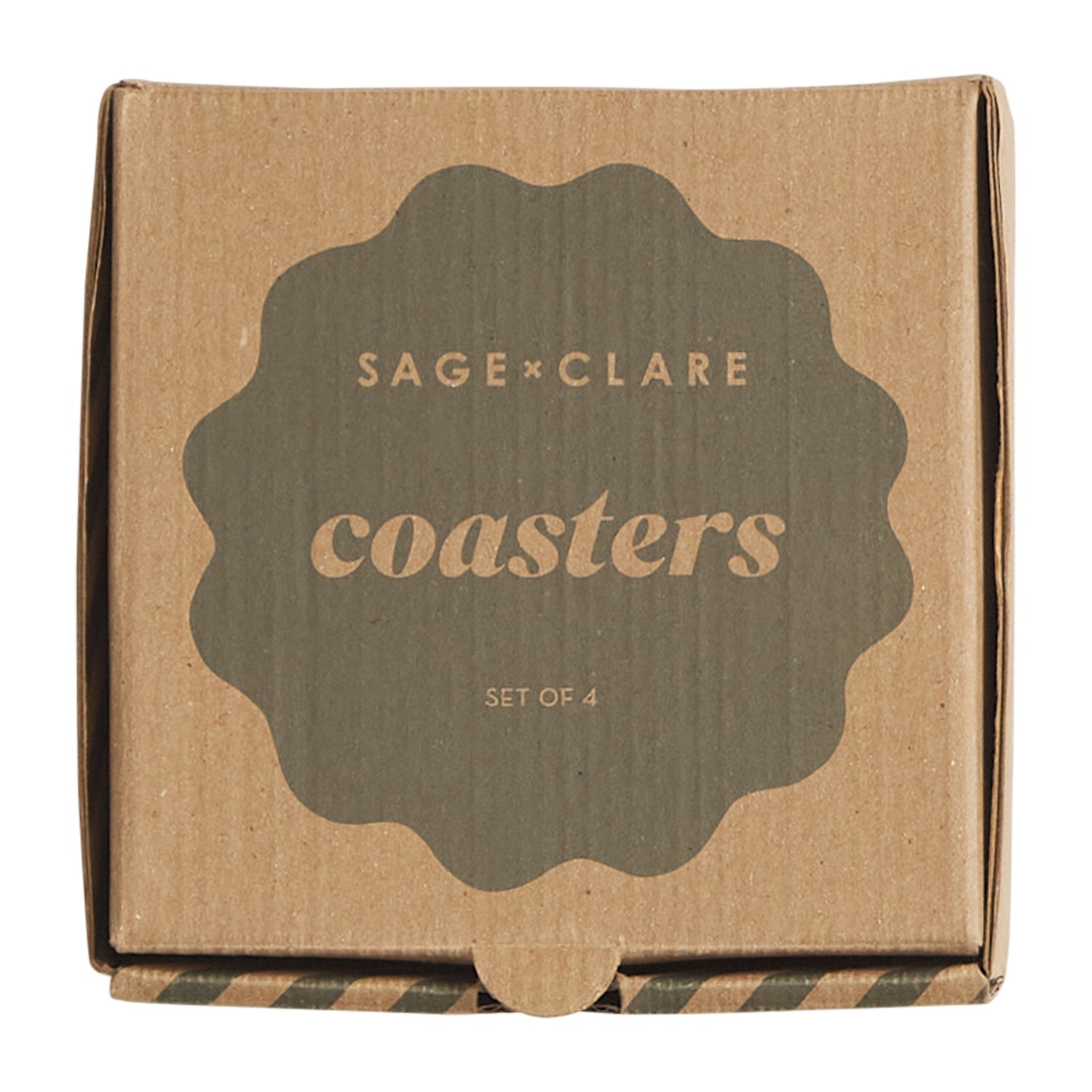 Magnolia Coaster Set - 4-Piece Jade Stone Drink Coasters for Home & Office - Elegant Tabletop Decor for Coffee, Wine, and Beverage Protection