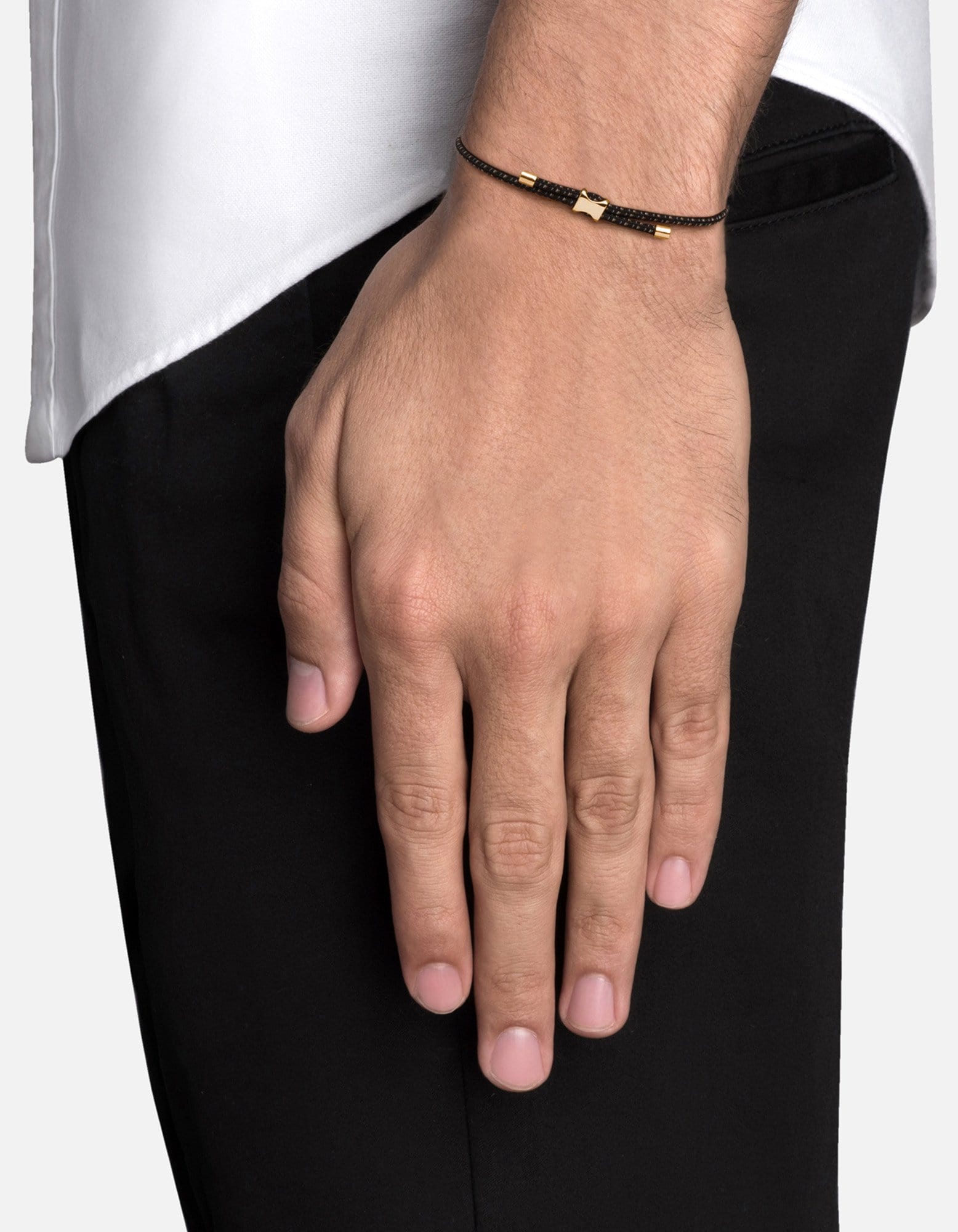 Orson Pull Bungee Rope Bracelet - Gold Vermeil Adjustable Stretch Bracelet for Men & Women | Perfect for Outdoor Activities, Workouts & Everyday Wear
