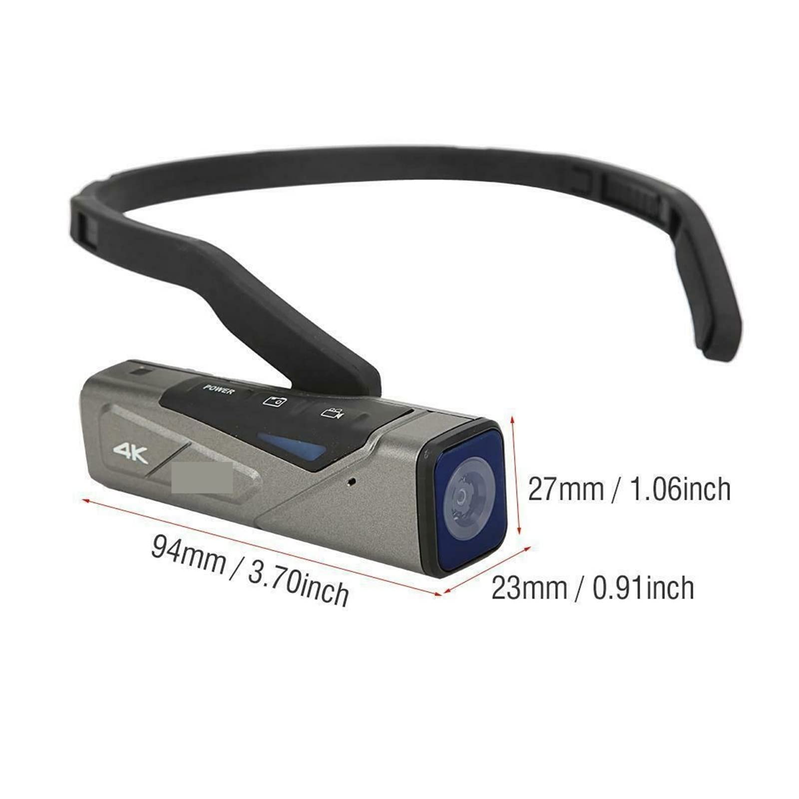 BODORME 4K Mini Digital Camera - Wearable Head Mounted Camcorder for Vlogging, Sports & Action Videos (EP7 with Remote Control) - Perfect for Travel, Cycling, Hiking & Outdoor Adventures