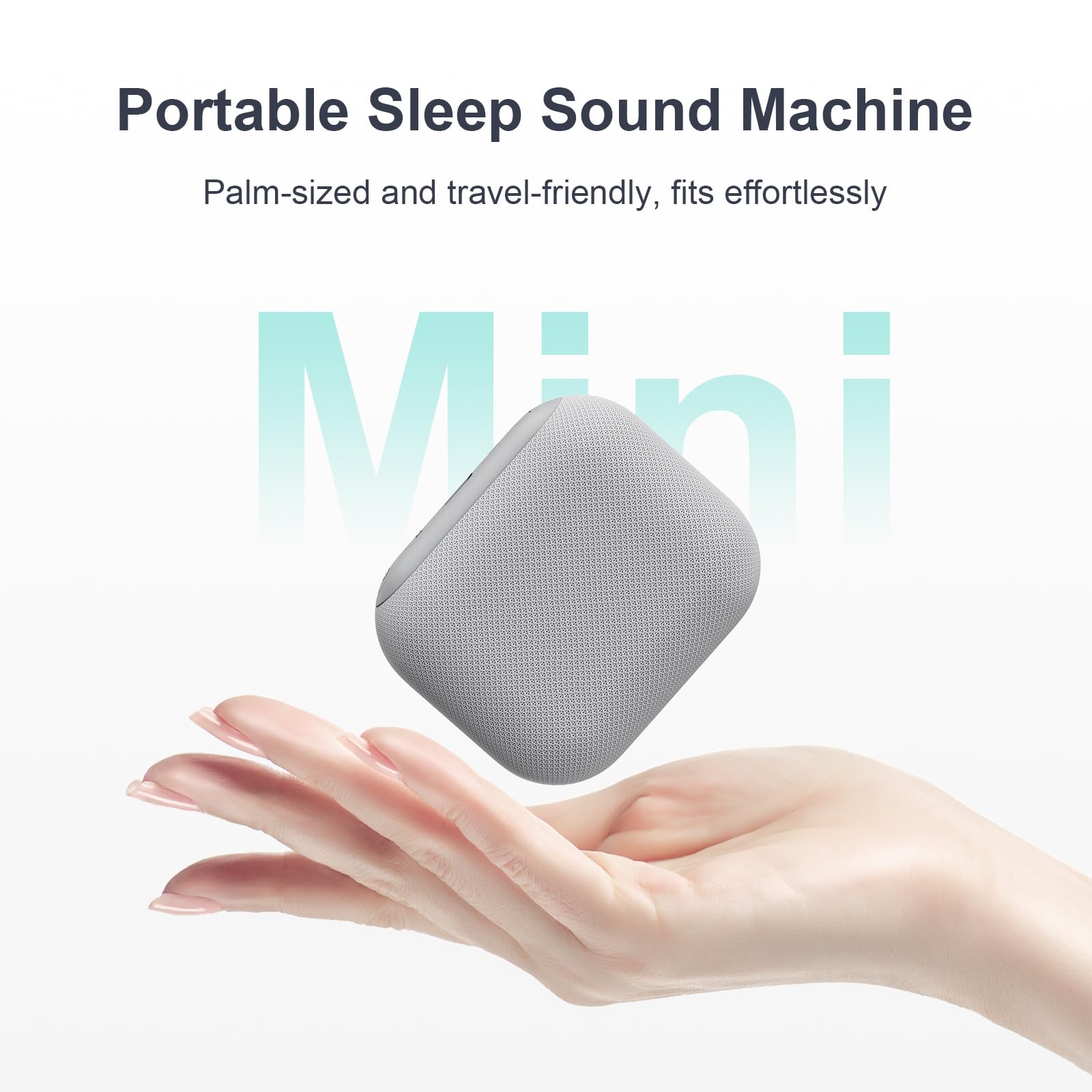 ANJANK Mini Portable White Noise Machine for Adults - 20 Soothing Natural Sounds, Long-Lasting Battery, 30-Level Volume Control, Sleep Timer | Perfect for Travel, Home, Office & Baby Sleep Aid | Noise Canceling for Better Sleep, Meditation & Focus