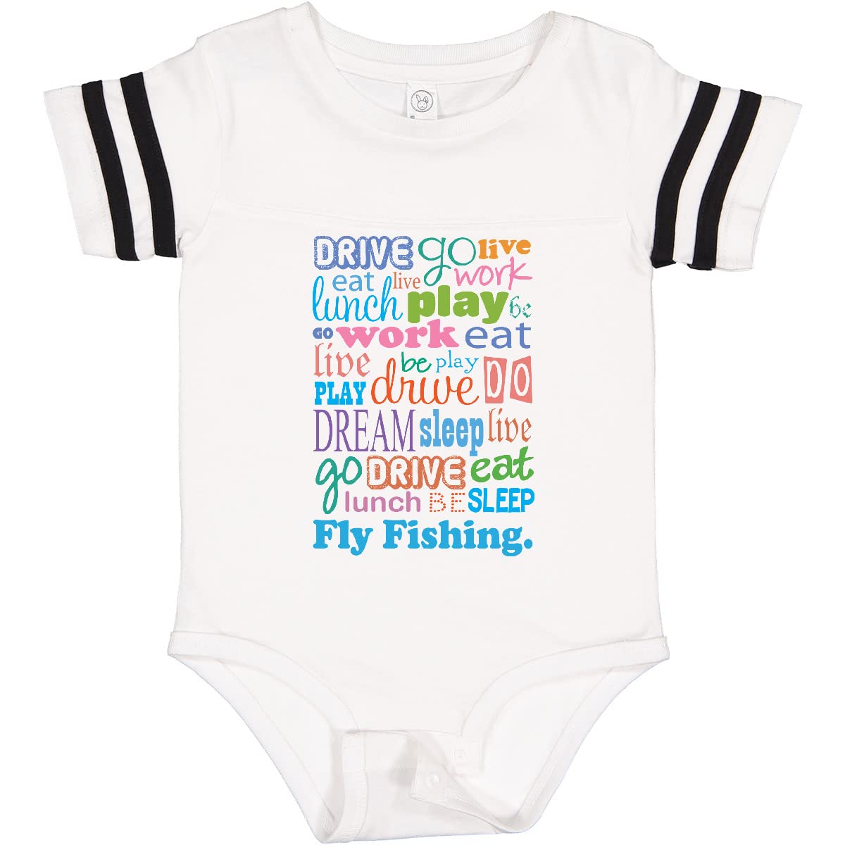 Inktastic Live Dream Fly Fishing Baby Bodysuit - Cute Infant Onesie for Fishing Enthusiasts - Perfect for Outdoor Adventures, Family Photos & Baby Showers
