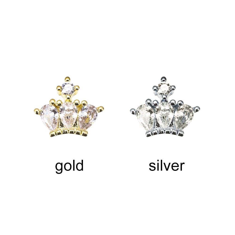 Silver & Gold Nail Art Rhinestones - Shining Crystal Nail Jewelry for Nail Decoration | Perfect for DIY Manicures, Nail Salons & Special Occasions
