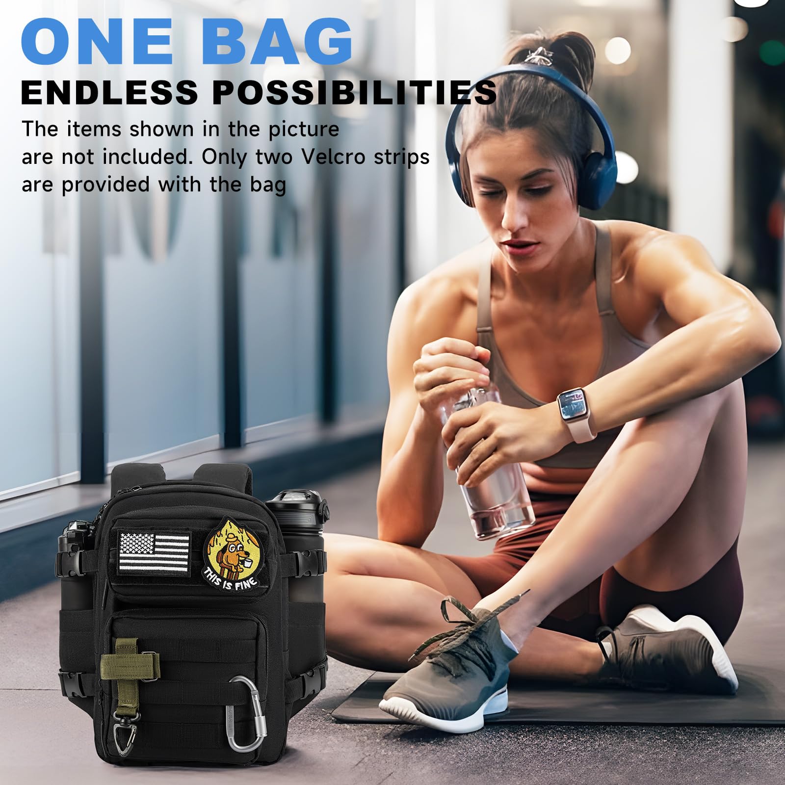 Kcross 12L Mini Tactical Backpack for Men & Women - Lightweight Small Military Backpack for Hiking, Camping, Travel & Everyday Use | Durable Compact Tactical Daypack for Outdoor Adventures & Urban Commute