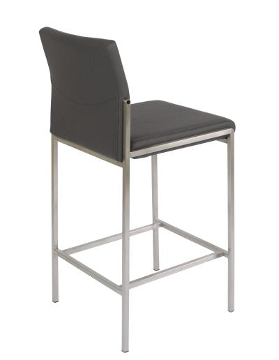 Amelie Stool in Grey - Modern Accent Seating for Living Room, Bedroom & Office - Sturdy & Stylish Home Decor Furniture
