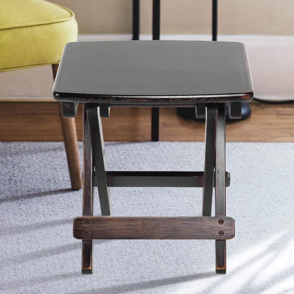 Jovenn Bamboo Stool - Lightweight Outdoor Garden Stool, Portable Foldable Stool for Fishing, Camping, Picnics & Home Decor - Natural Wooden Seat for Patio, Backyard & Indoor Use