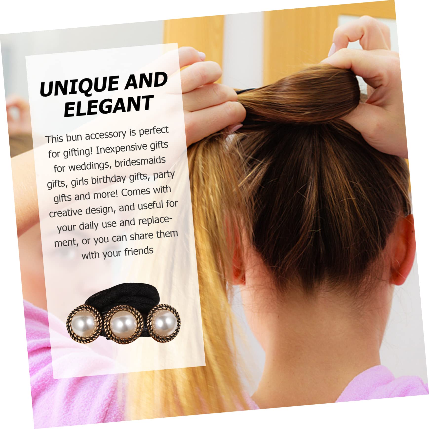 FOMIYES Hair Bun Maker Set - 4 Piece Hair Bun Former & Holder Styling Tool for Women & Girls - Perfect for Updos, Ponytails & Ballet Hairstyles