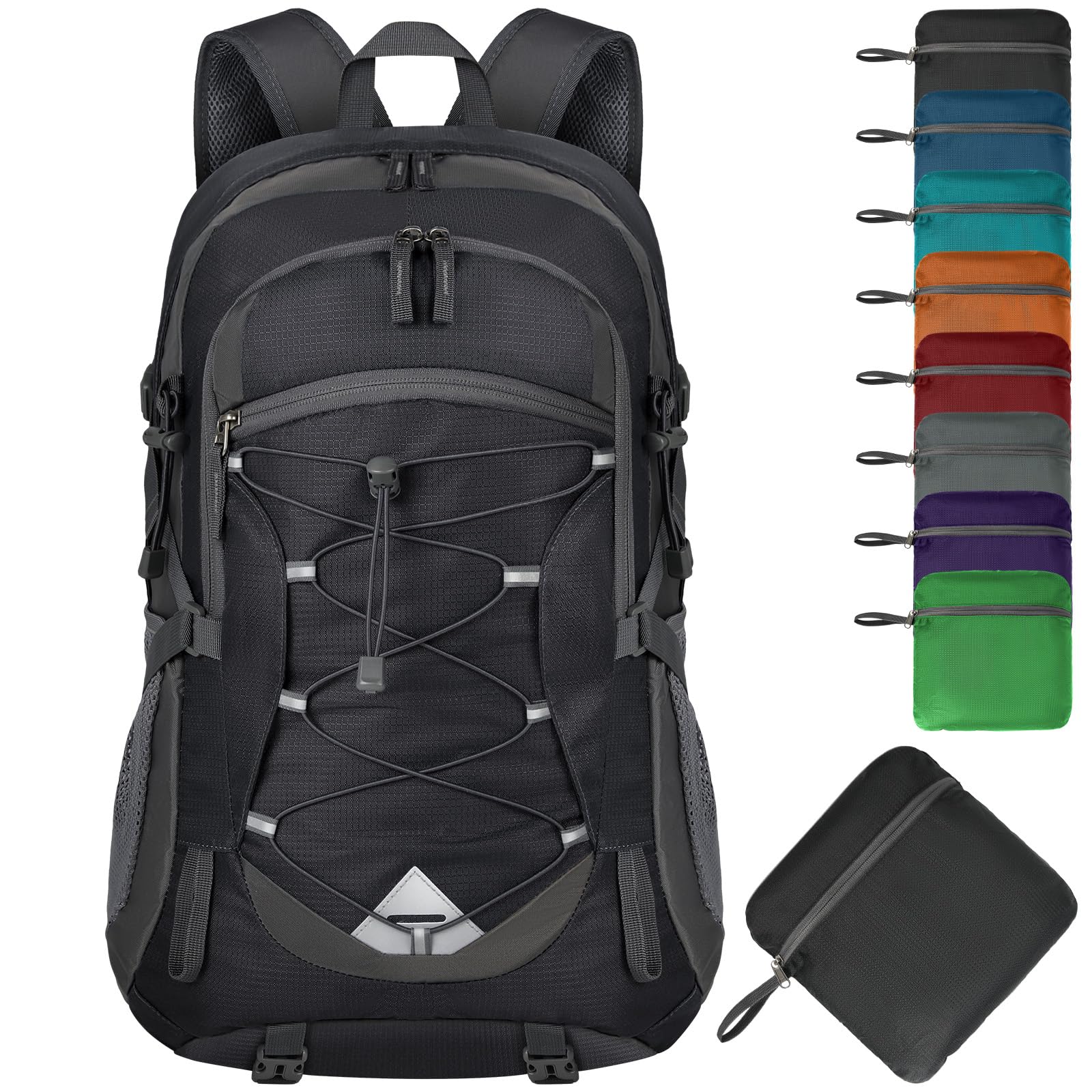 IGOLUMON 40L Lightweight Hiking Backpack - Waterproof Camping Backpack for Men & Women, Foldable Travel Daypack for Outdoor Adventures, Hiking, Camping & Travel