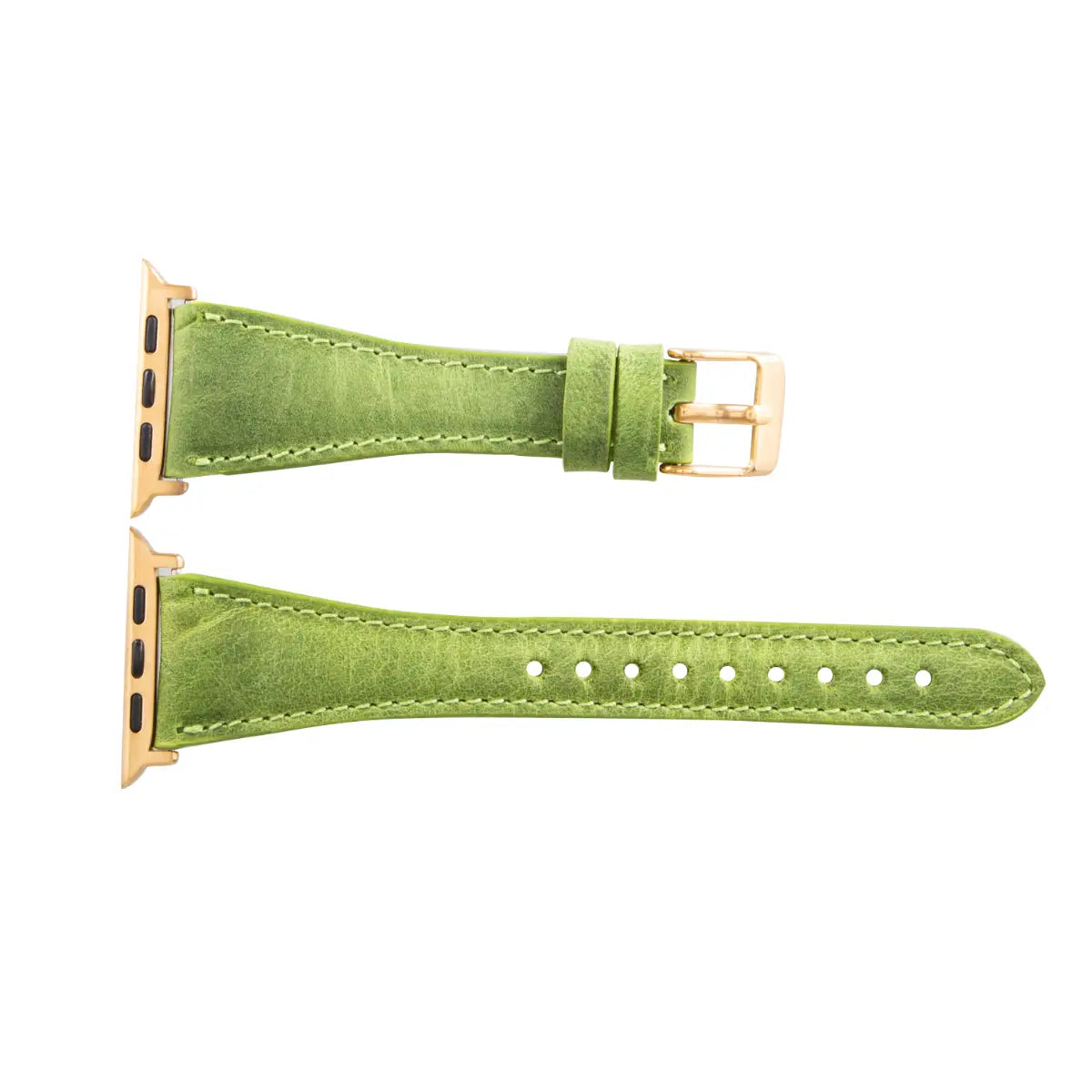 Premium Green Leather Slim Apple Watch Band - Stylish & Comfortable for Workouts, Office & Everyday Wear