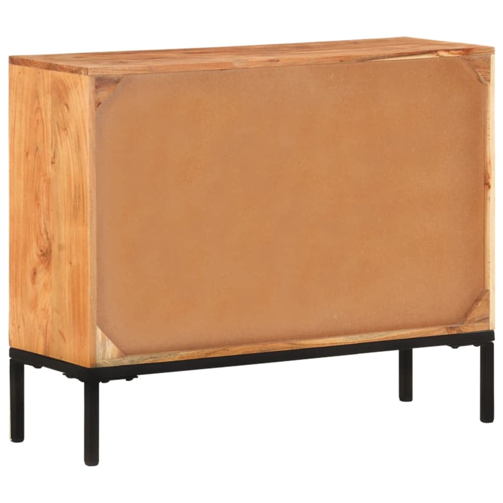 Solid Acacia Wood Sideboard Storage Cabinet - 34.6