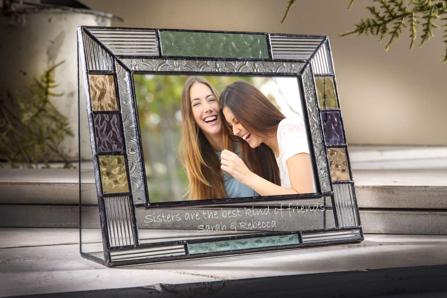 Personalized Sister Picture Frame - 4x6 Engraved Photo Keepsake for Home Décor