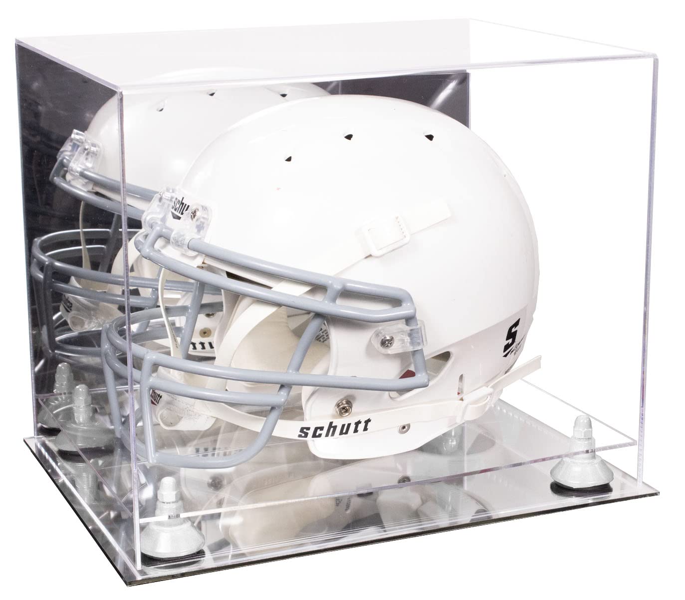 Clear Acrylic Full-Size Football Helmet Display Case with UV Protection - Perfect for Collectibles, Memorabilia, and Home Decor