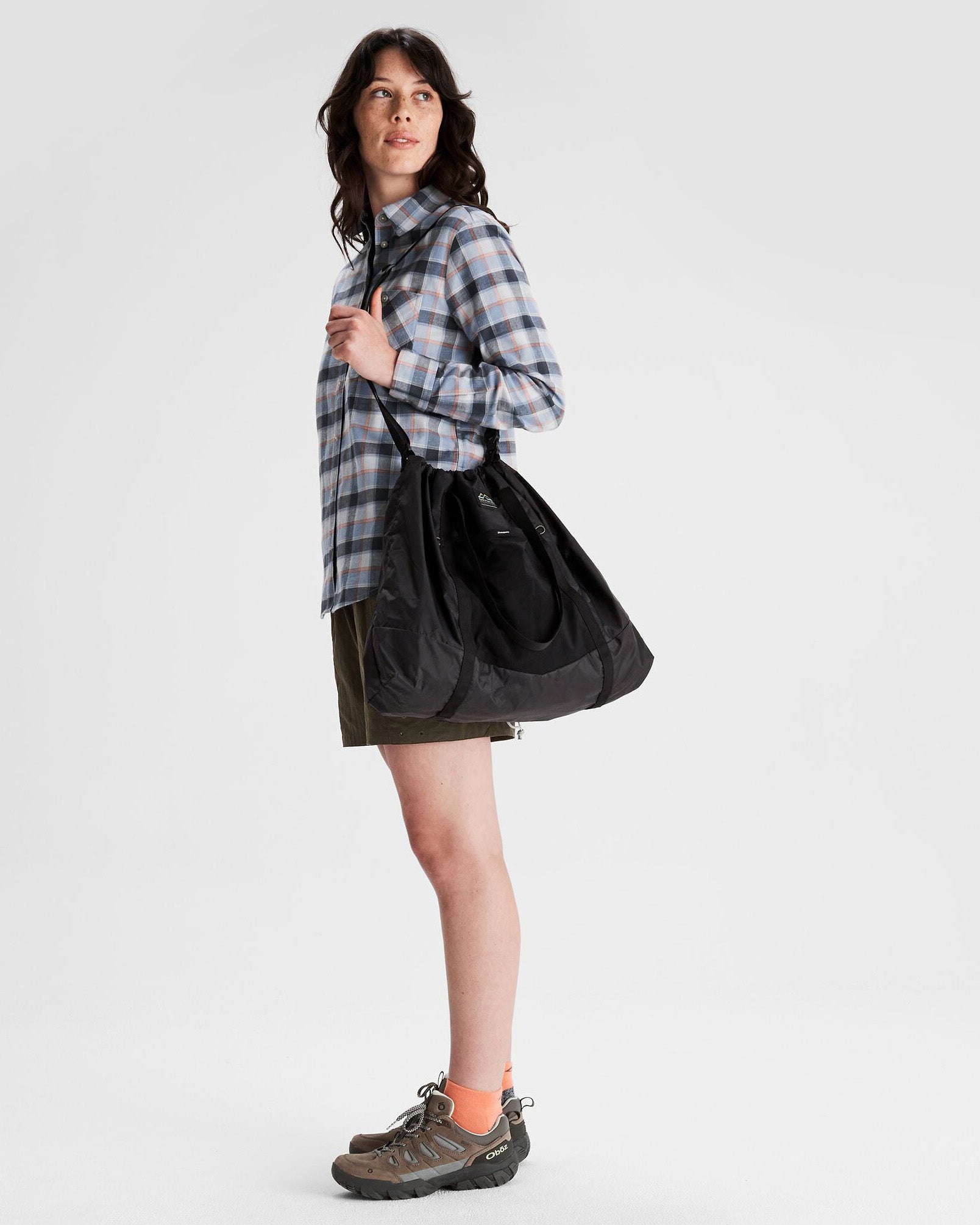 Pack&Go Tote Bag - Stylish Black Stingray Pattern for Women, Work, Travel & Beach | Water-Resistant & Spacious Carryall