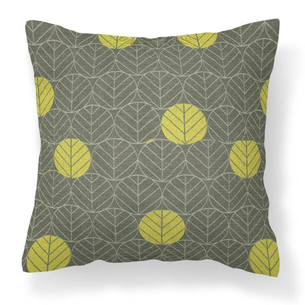 Stylish Designtex Round Leaves Brunia Pillow - Soft Decorative Throw Pillow for Living Room, Bedroom & Sofa - Perfect for Home Decor and Cozy Comfort
