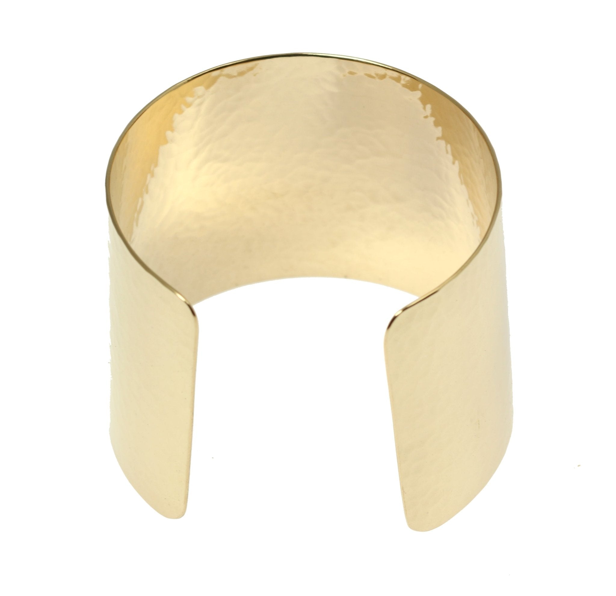 1 3/4 Inch Wide Hammered 14K Gold Filled Cuff Bracelet for Women - Elegant Stackable Bangle for Everyday Wear, Parties & Special Occasions