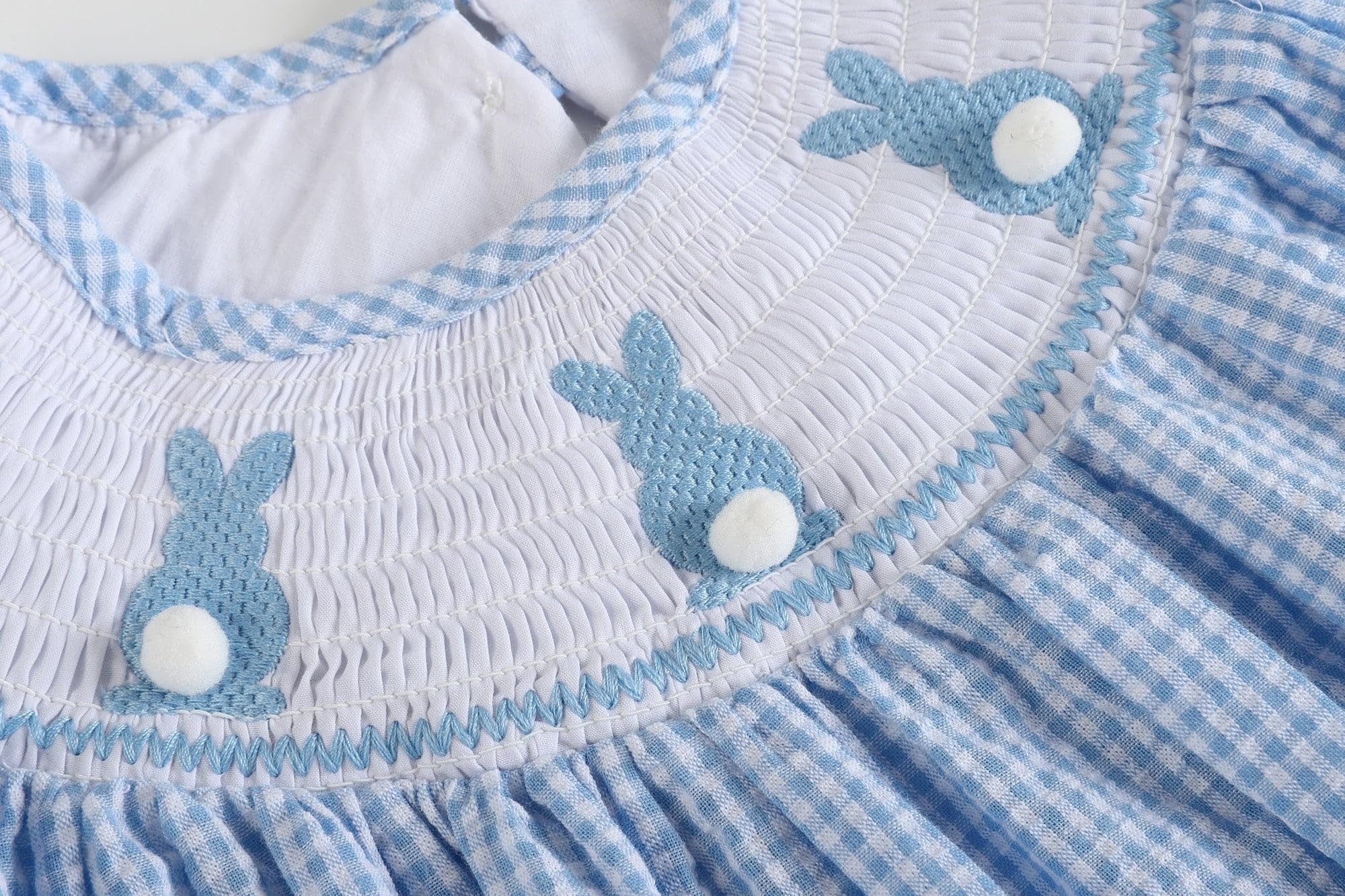Easter Bunny Bishop Dress for Baby & Girls - Adorable Smocked Dress for Easter Sunday, Spring Photos & Special Occasions