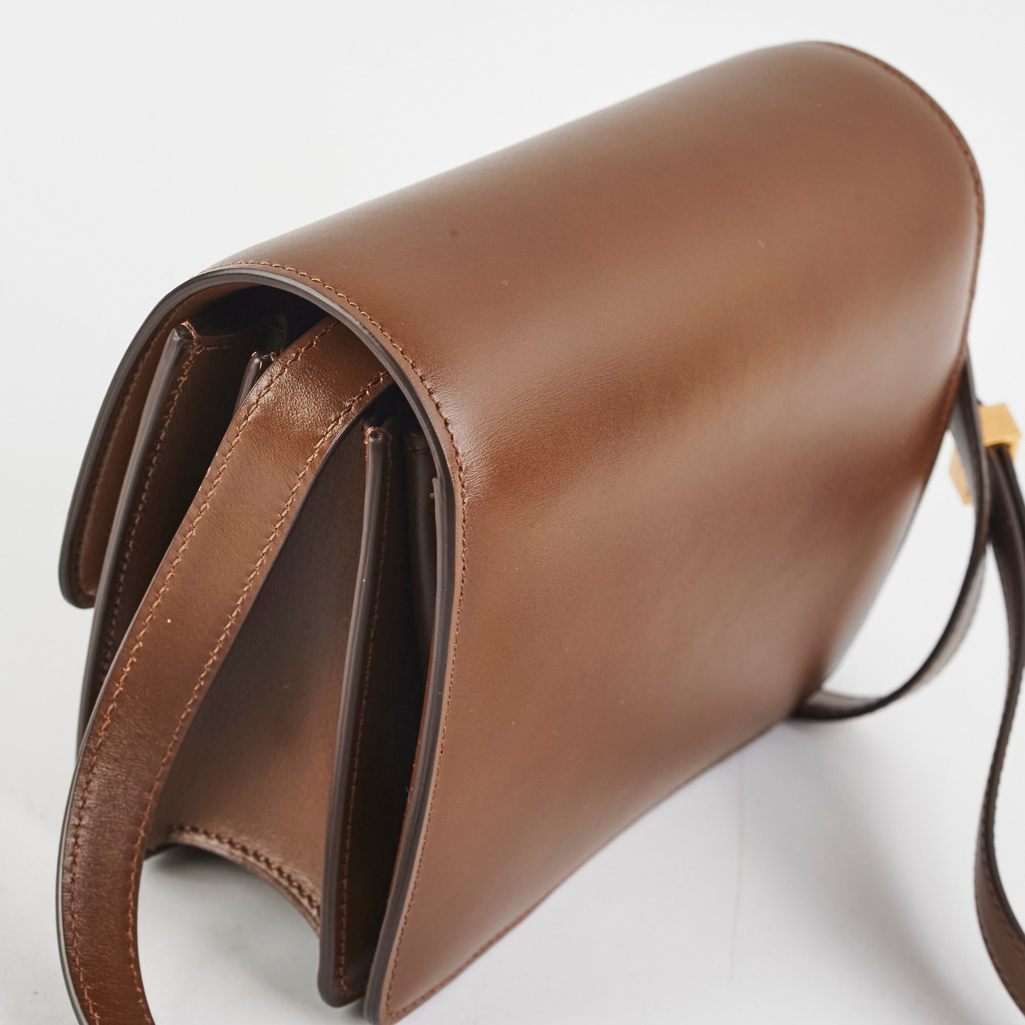 Celine Box Small Tan Leather Crossbody Bag for Women - Stylish & Luxurious Everyday Purse for Work, Travel & Date Night