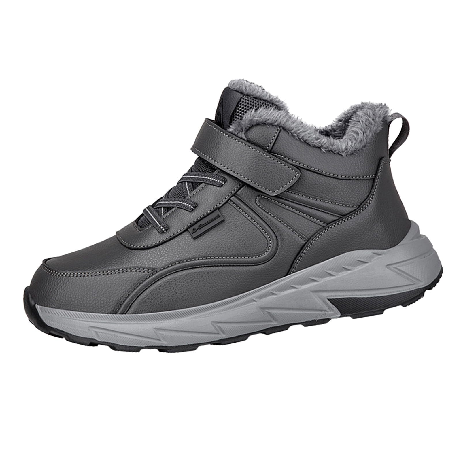 **Men's Waterproof Work Boots & Hiking Sneakers - Fur Lined Ankle Boots for Women - Non-Slip Lightweight Safety Shoes for Outdoor Workouts & Grounded Footwear - Ideal for Hiking, Construction & Winter Wear**