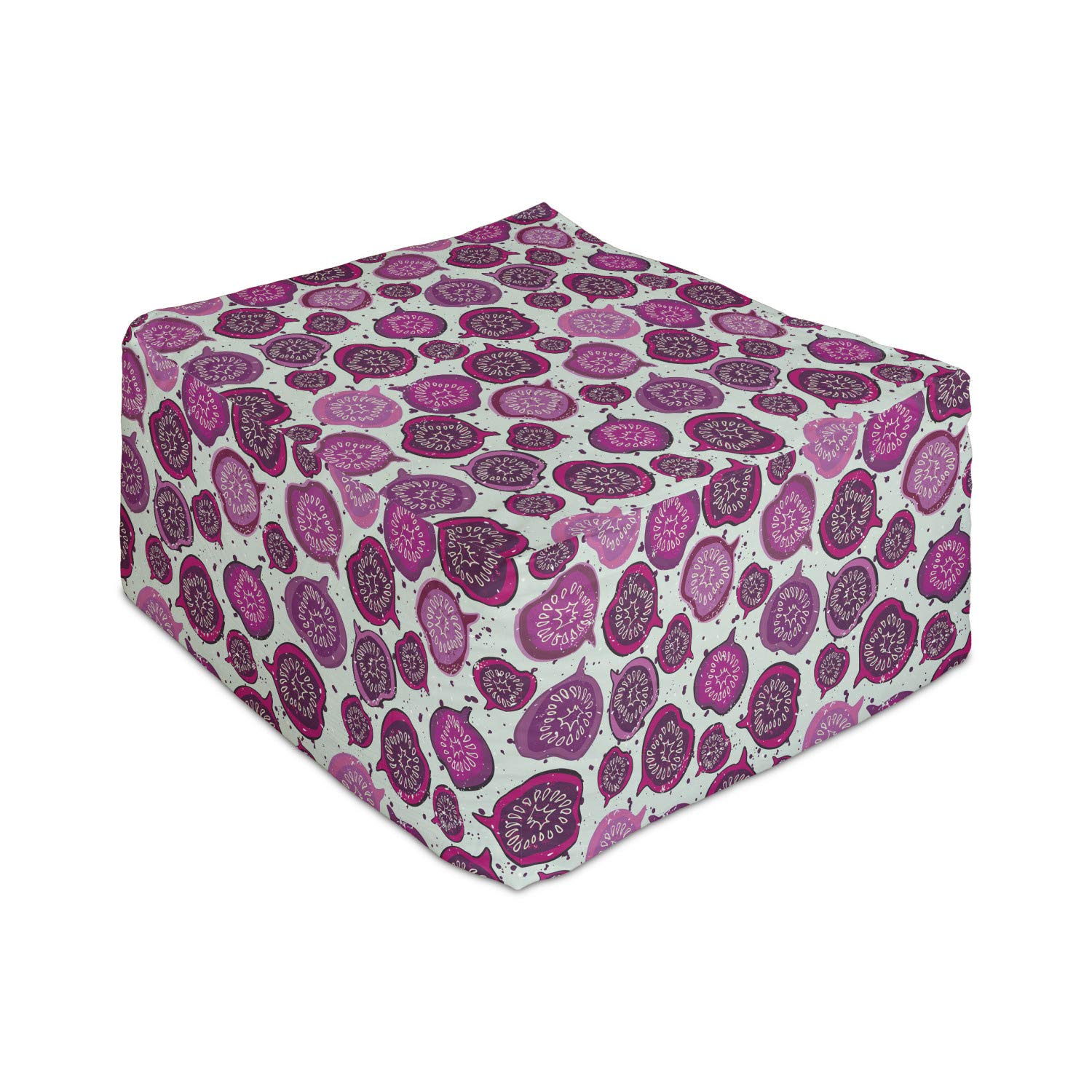 Ambesonne Fruit Rectangle Pouf Ottoman - 25