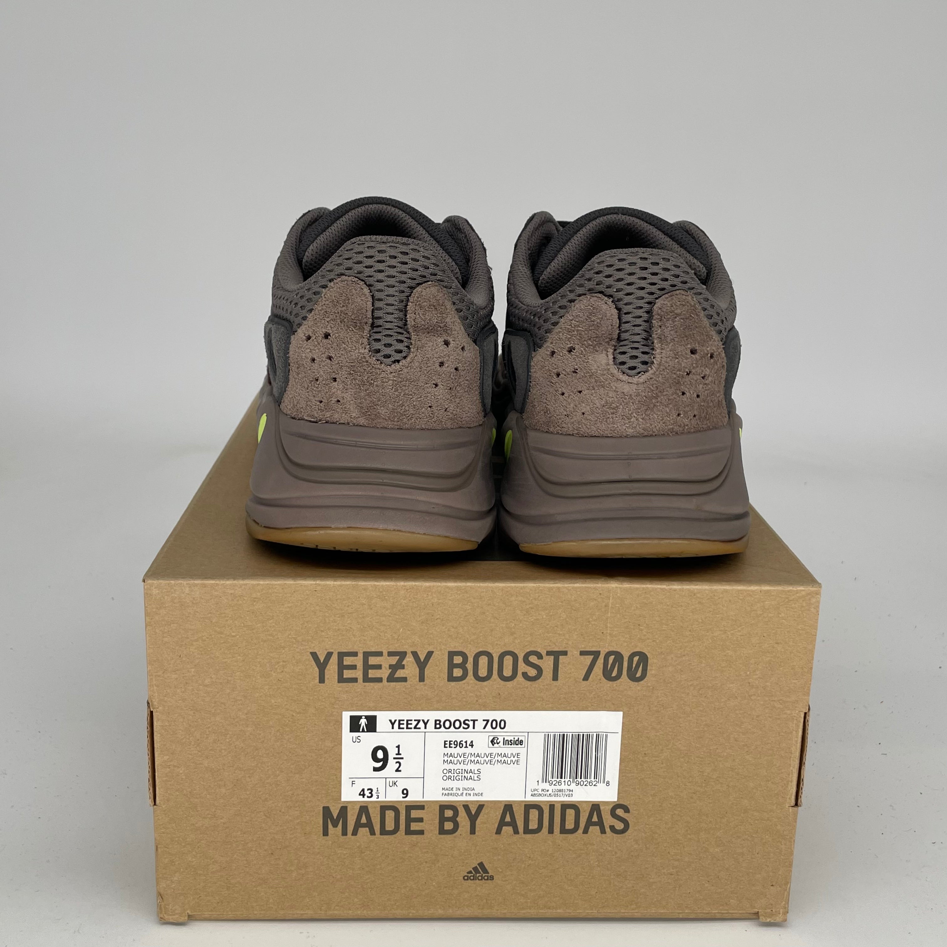 Adidas Yeezy 700 Mauve Sneakers - Men's Size 9.5 (EE9614) | Boost Cushioning & Retro Style for Running, Walking & Streetwear Fashion
