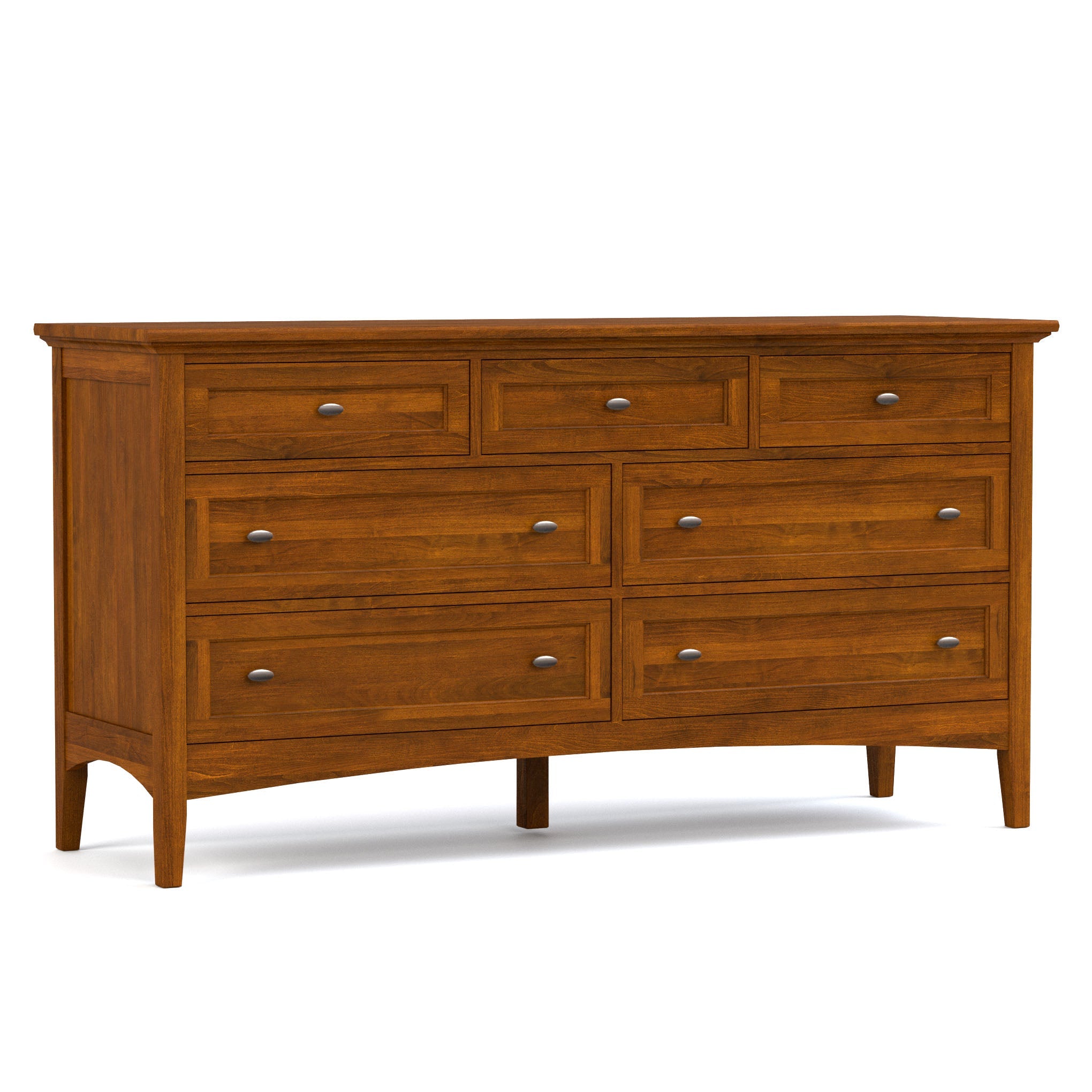 Revere Seven Drawer Dresser - Solid Wood Bedroom Chest of Drawers for Storage & Organization | Perfect for Master Bedroom, Guest Room & Dorm Decor