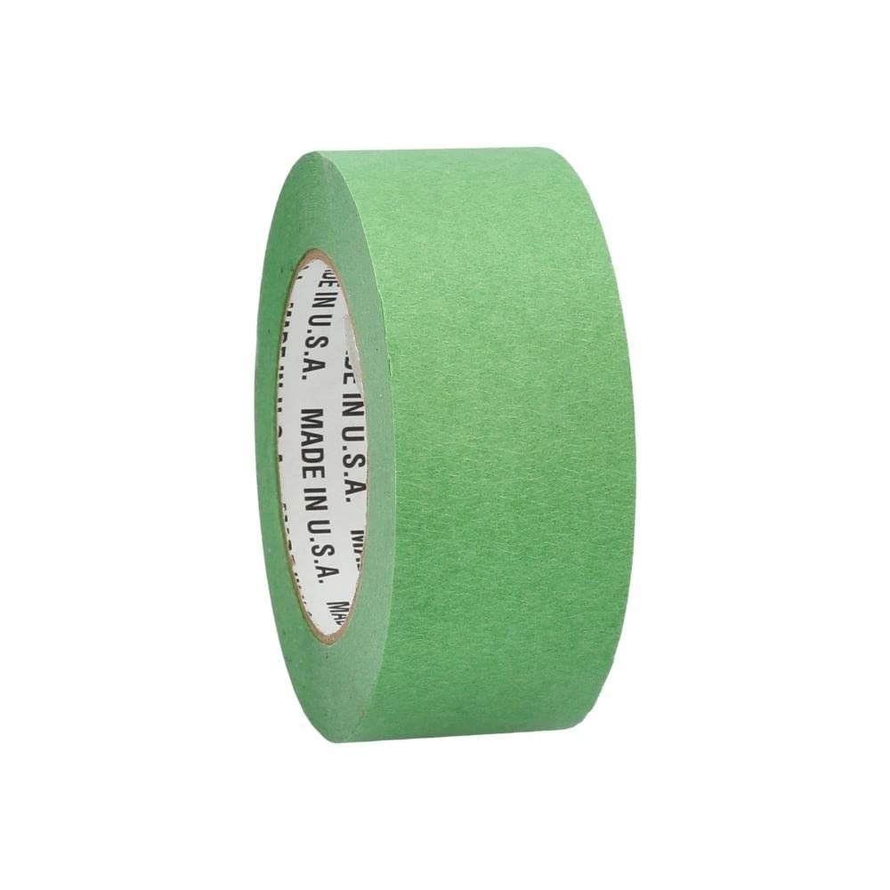 PSBM Green Painters Tape 2 Inch x 60 Yards, 24 Pack Bulk Multipack - Easy Tear Design Masking Tape for Multi-Surface Use (Painting, DIY Projects, Home Improvement, Crafts & Office Use)