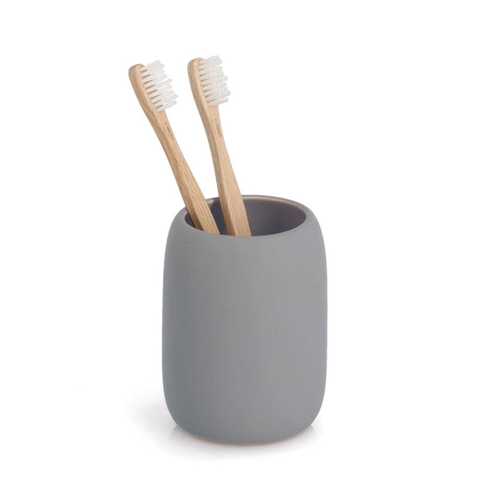 Ribbed Design Toilet Paper Holder & Bathroom Accessories Set - Modern Gray - Perfect for Bathroom, Restroom & Home Decor Organization