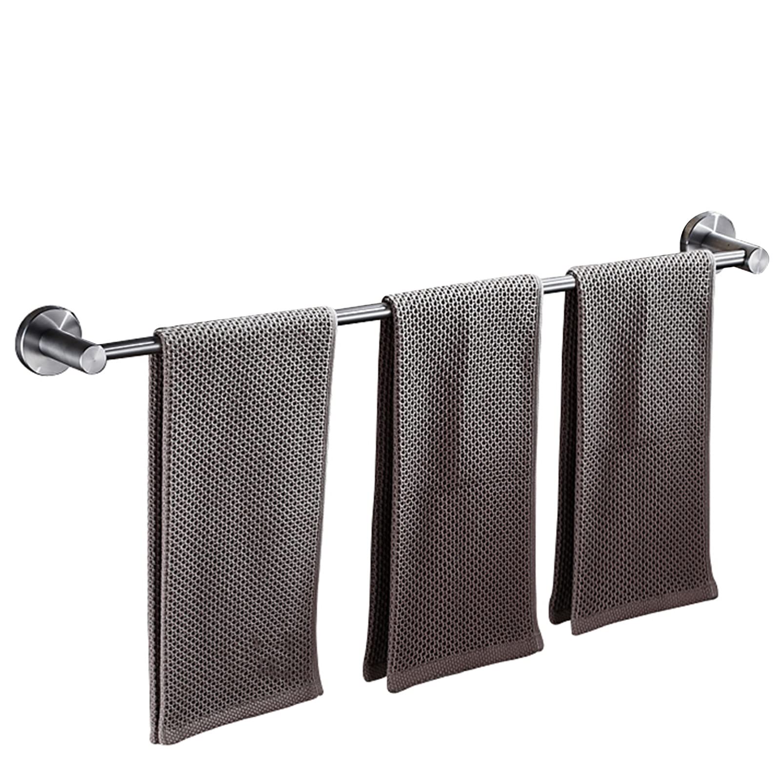 Stainless Steel Double Towel Bar - 11.8 to 47.2 Inch Adjustable Wall Mounted Bathroom & Kitchen Towel Rack Holder - Brushed Nickel Modern Design for Shower, Hotel, Home Use