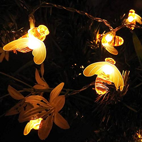 Solar LED Bee Lights - Waterproof Outdoor Garden Decorative Lighting (5 Pack) - Perfect for Patio, Yard, Pathway & Landscape Illumination