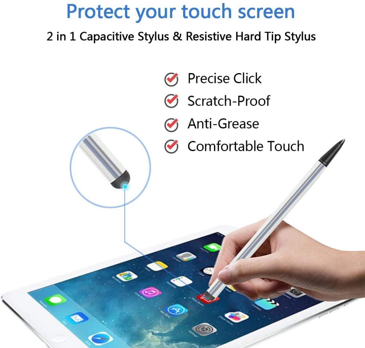 Premium Stylus Pen for Motorola Moto G Series - Compatible with Moto G Fast, G Power (2020), G Stylus & G6 - Dual Touch Capacitive & Resistive - Lightweight & Compact Design - Perfect for Drawing, Note-Taking & Precise Screen Navigation