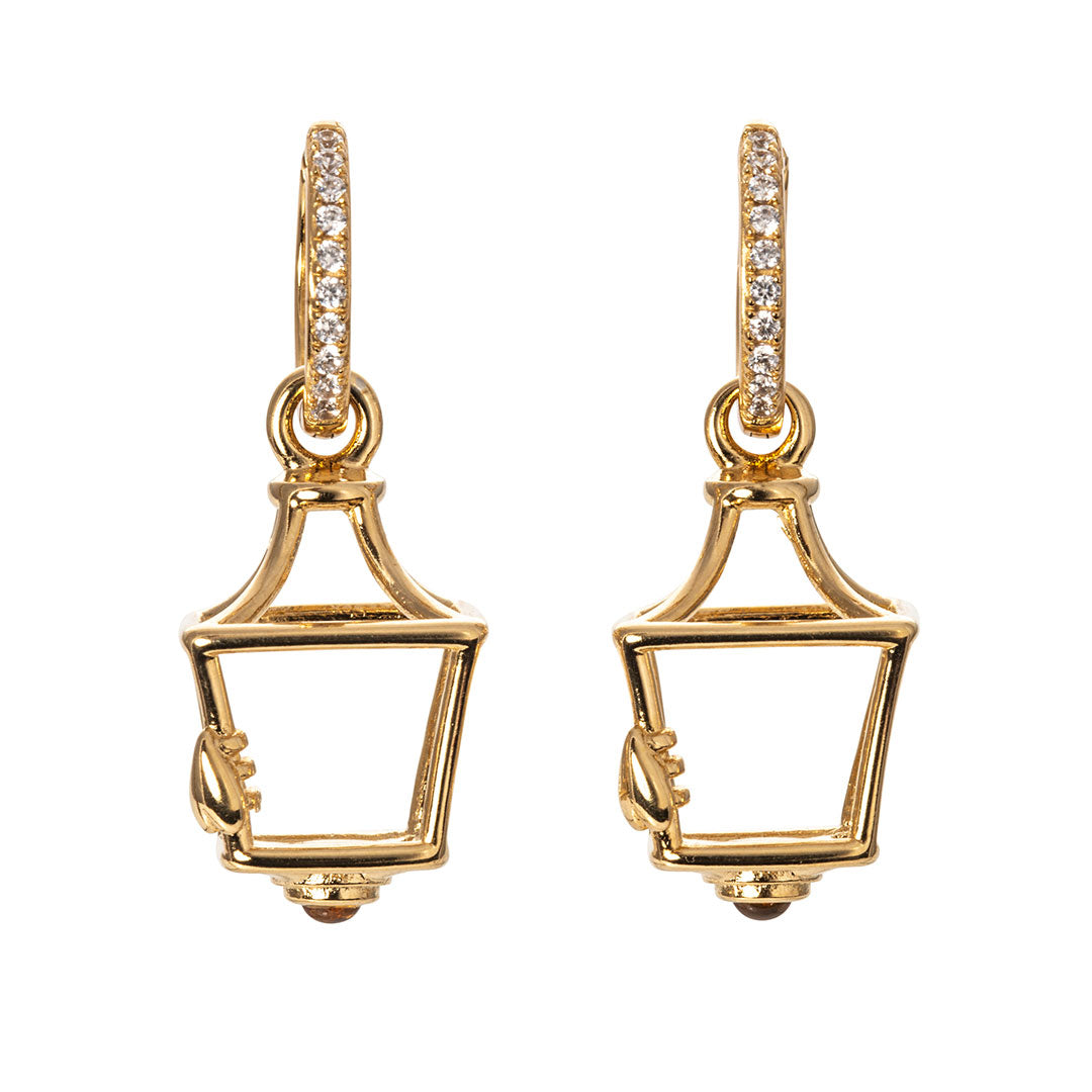 Goldbug Collection Lantern Earring Charms - Vintage Style Dangle Earrings for Women, Perfect for Halloween Costume, Christmas Party & Boho Fashion Accessories