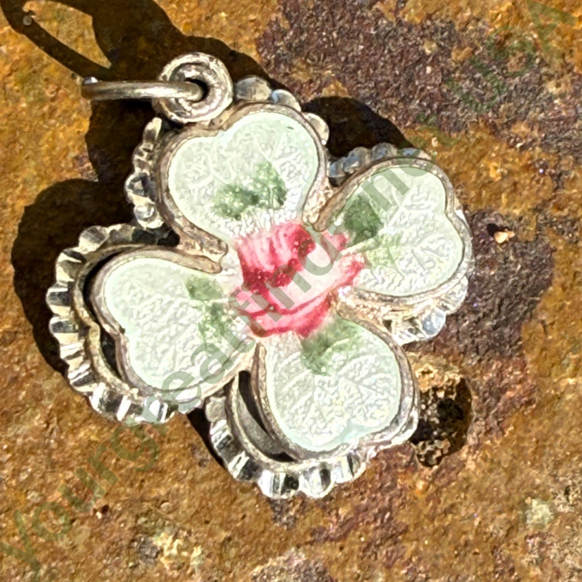 Vintage 2-Piece Guilloche Enamel Hand-Painted 4-Way Cross Pendant Clover Necklace - Elegant Religious Jewelry for Women, Perfect for Church, Weddings & Special Occasions