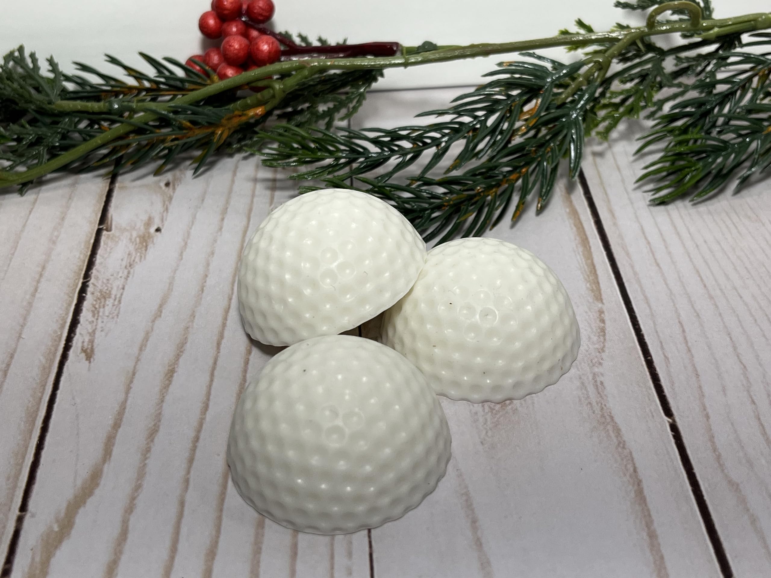 Premium Golf Ball Shaped Goat Milk Soap Gift Set - 3-Piece Natural Handmade Soap for Men - Perfect Golf Lover Gift for Birthday, Father's Day & Retirement - Moisturizing Skin Care for Golfers